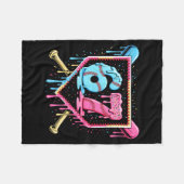 Baseball 67 Ice Cream Drip Funny Six Seven Meme Bo フリースブランケット (正面(横))