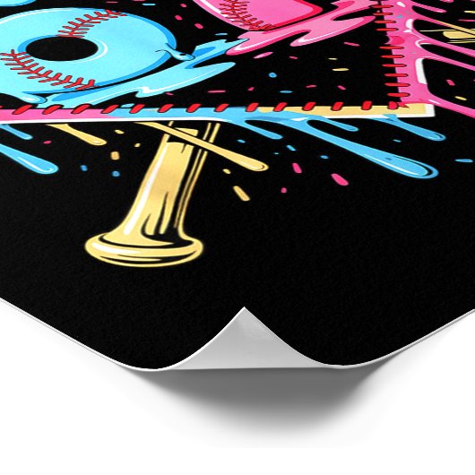 Baseball 67 Ice Cream Drip Funny Six Seven Meme Bo ポスター (角)