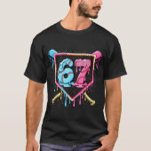 Baseball 67 Ice Cream Drip Funny Six Seven Meme Bo Tシャツ (正面)