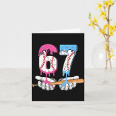 Baseball 67 Ice Cream Drip Six Seven Boys Funny Me カード (黄色い花)