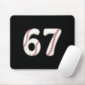 Baseball 67 Number Funny Six Seven Gen Alpha Meme  マウスパッド (マウス)