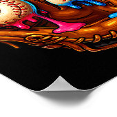 Baseball 67 Six Seven Funny 6 7 Meme Gen Alpha Mem ポスター (角)