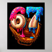 Baseball 67 Six Seven Funny 6 7 Meme Gen Alpha Mem ポスター (正面)