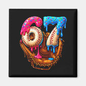 Baseball 67 Six Seven Funny 6 7 Meme Gen Alpha Mem マグネット (正面)