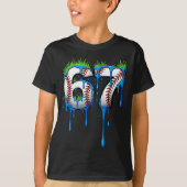 Baseball 67 Six Seven Funny Gen Alpha Meme Blue Dr Tシャツ (正面)
