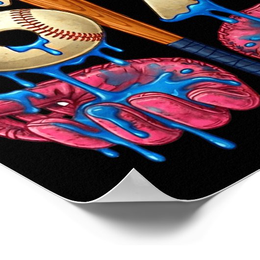 Baseball 67 Six Seven Funny Gen Alpha Meme Drip  ポスター (角)