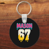 Baseball 6 7 Ice Cream Drip Number 67 Funny Six Se キーホルダー (正面)