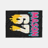 Baseball 6 7 Ice Cream Drip Number 67 Funny Six Se フリースブランケット (正面(横))