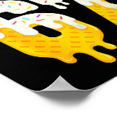 Baseball 6 7 Ice Cream Drip Number 67 Funny Six Se ポスター (角)