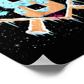 Baseball 8 Year Old Ice Cream Drip 8th Birthday Bo ポスター (角)