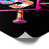 Baseball 9 Year Old Ice Cream Drip 9th Birthday Bo ポスター (角)