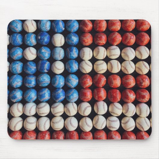 Baseball American Flag マウスパッド (正面)