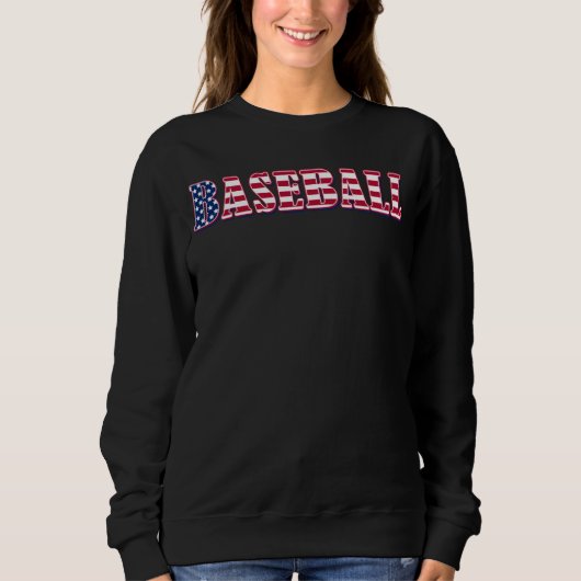 Baseball American Flag  Baseball スウェットシャツ (正面)