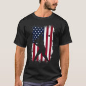 Baseball American Flag   Baseball Fans   Men Vinta Tシャツ (正面)