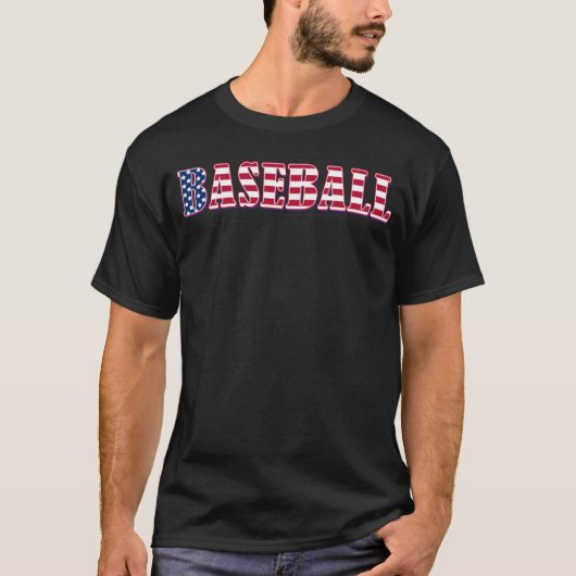 Baseball American Flag  Baseball Tシャツ (正面)