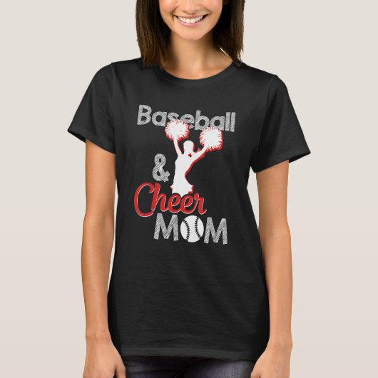 Baseball And Cheer Mom Shirt, Baseball Lover, Moth Tシャツ (正面)