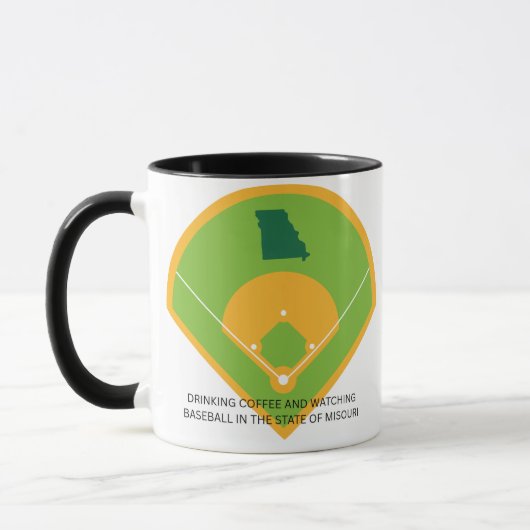 Baseball and Coffee in Missouri  マグカップ (左)