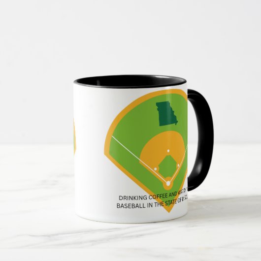 Baseball and Coffee in Missouri  マグカップ (正面右)