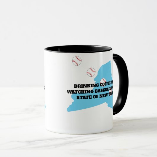 Baseball and Coffee in New York  マグカップ (正面右)