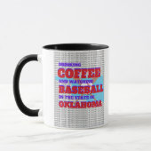 Baseball and Coffee in Oklahoma  マグカップ (左)
