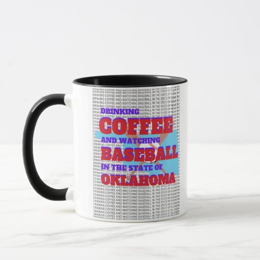 Baseball and Coffee in Oklahoma  マグカップ (左)