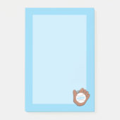 Baseball and Mitt Blue Kid Post-It Notes ポストイット (正面)