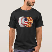 Baseball Apple Pie American Flag July 4th USA Men  Tシャツ (正面)