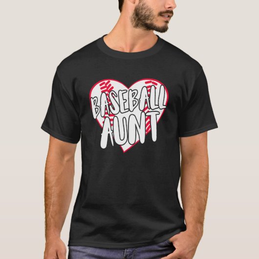 Baseball Aunt Heart 2 Tシャツ (正面)