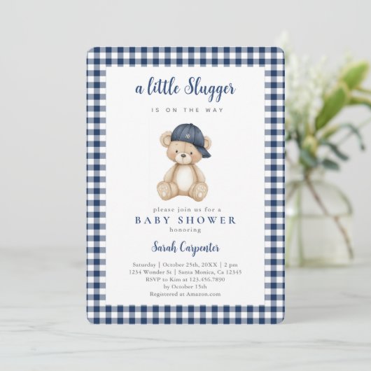 Baseball Baby Shower Boy Invitation 招待状 (スタンド正面)