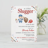 Baseball Baby Shower Invitation 招待状 (スタンド正面)