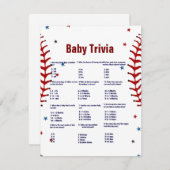Baseball baby trivia game baby shower game Card 招待状 (正面/裏面)