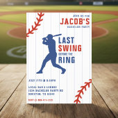 Baseball Bachelor Party Last Swing Before the Ring 招待状