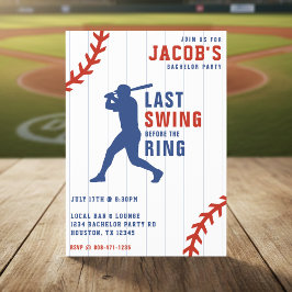 Baseball Bachelor Party Last Swing Before the Ring 招待状