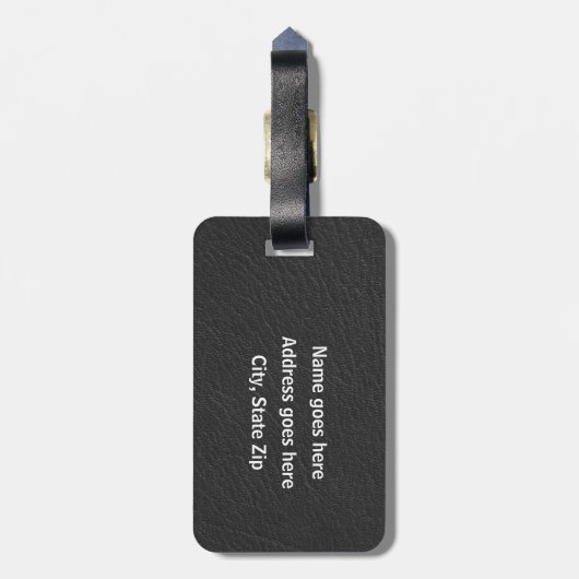 Baseball - Ball and Player silhouette Name Address ラゲッジタグ (裏面縦)