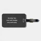 Baseball - Ball and Player silhouette Name Address ラゲッジタグ (裏面横)