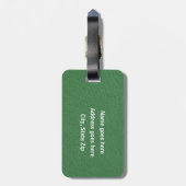 Baseball - Ball and Player silhouette Name Address ラゲッジタグ (裏面縦)