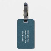 Baseball - Ball and Player silhouette Name Address ラゲッジタグ (裏面縦)