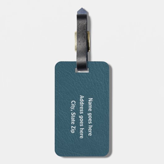 Baseball - Ball and Player silhouette Name Address ラゲッジタグ (裏面縦)