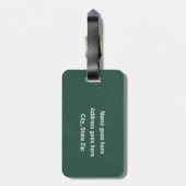 Baseball - Ball and Player silhouette Name Address ラゲッジタグ (裏面縦)