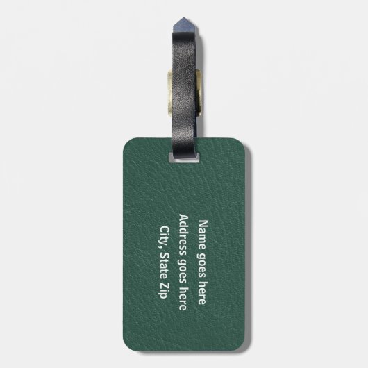 Baseball - Ball and Player silhouette Name Address ラゲッジタグ (裏面縦)