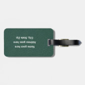 Baseball - Ball and Player silhouette Name Address ラゲッジタグ (裏面横)