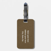 Baseball - Ball and Player silhouette Name Address ラゲッジタグ (裏面縦)