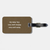 Baseball - Ball and Player silhouette Name Address ラゲッジタグ (裏面横)