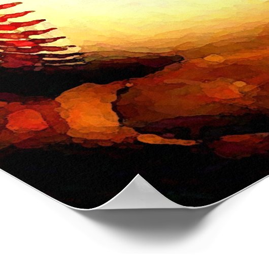 Baseball Ball Artwork Poster ポスター (角)