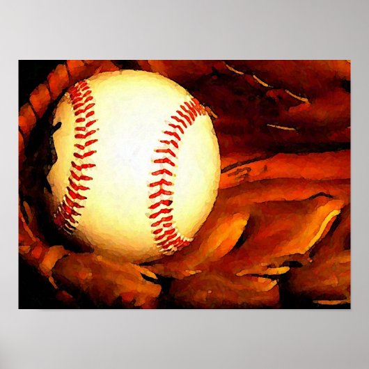 Baseball Ball Artwork Poster ポスター (正面)
