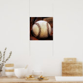 Baseball Ball Artwork Poster - Square Posters ポスター (キッチン)