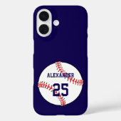 Baseball Ball Name & Number Case-Mate iPhoneケース (裏面)