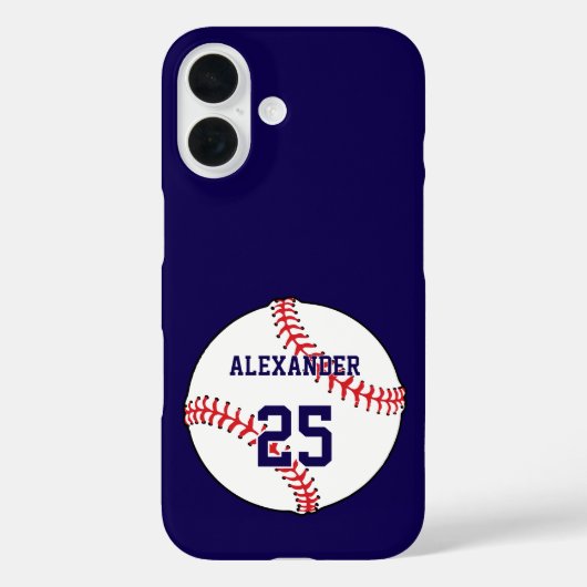 Baseball Ball Name & Number Case-Mate iPhoneケース (裏面)