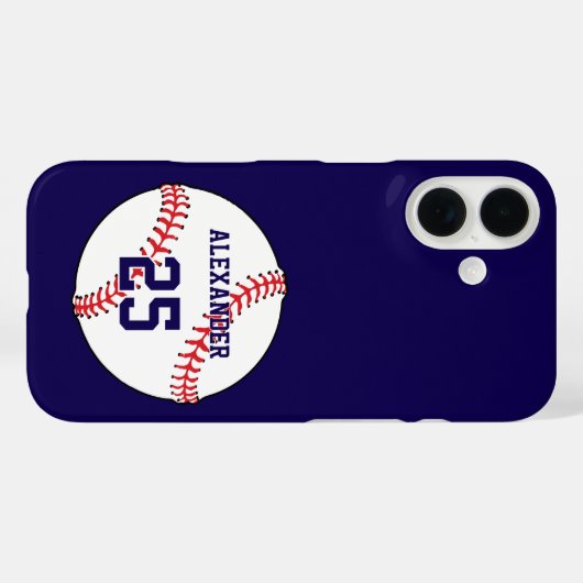 Baseball Ball Name & Number Case-Mate iPhoneケース (裏面 (横))