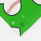 Baseball Ball Texture In Heart Shape - Pattern  フリースブランケット (角)